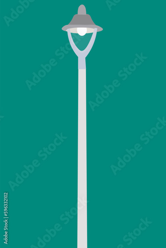 isolated street lamp in vector.lighting element in vector in flat style.object for landscape.minimalistic stylish lantern.urban lighting.