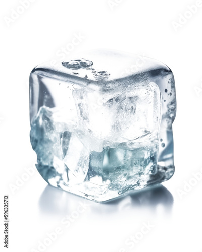 a cube of ice on a transparent background