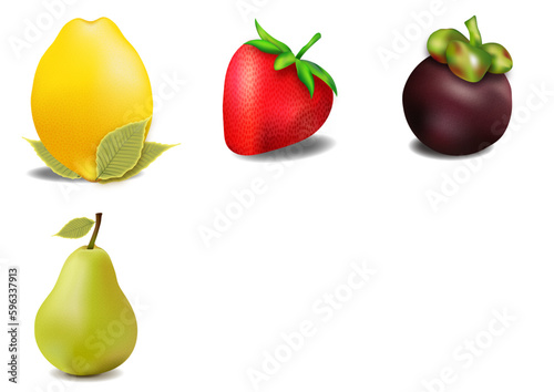 set of fruits Fruits are an essential part of a healthy diet. They are not only delicious, but also rich in vitamins, minerals, and antioxidants that are vital for good health.