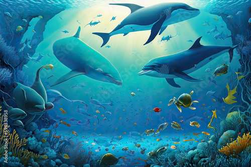 Breathtaking view of marine life in the ocean © Alsterpixel