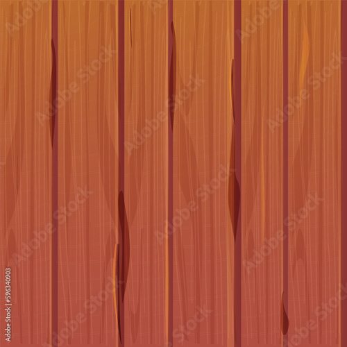 Wooden material, textured surface wood comic background in cartoon style. Wall, panel for game, ui design