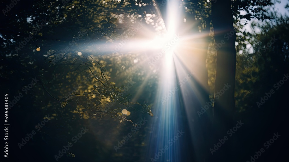Lens flare light, generative ai