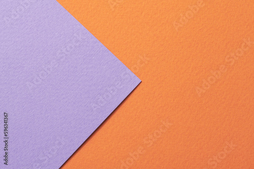 Rough kraft paper background, paper texture orange lilac colors. Mockup with copy space for text