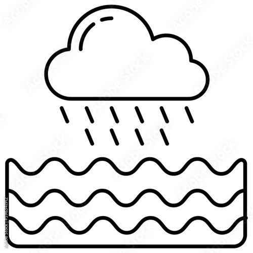 Rainfall icon in perfect design