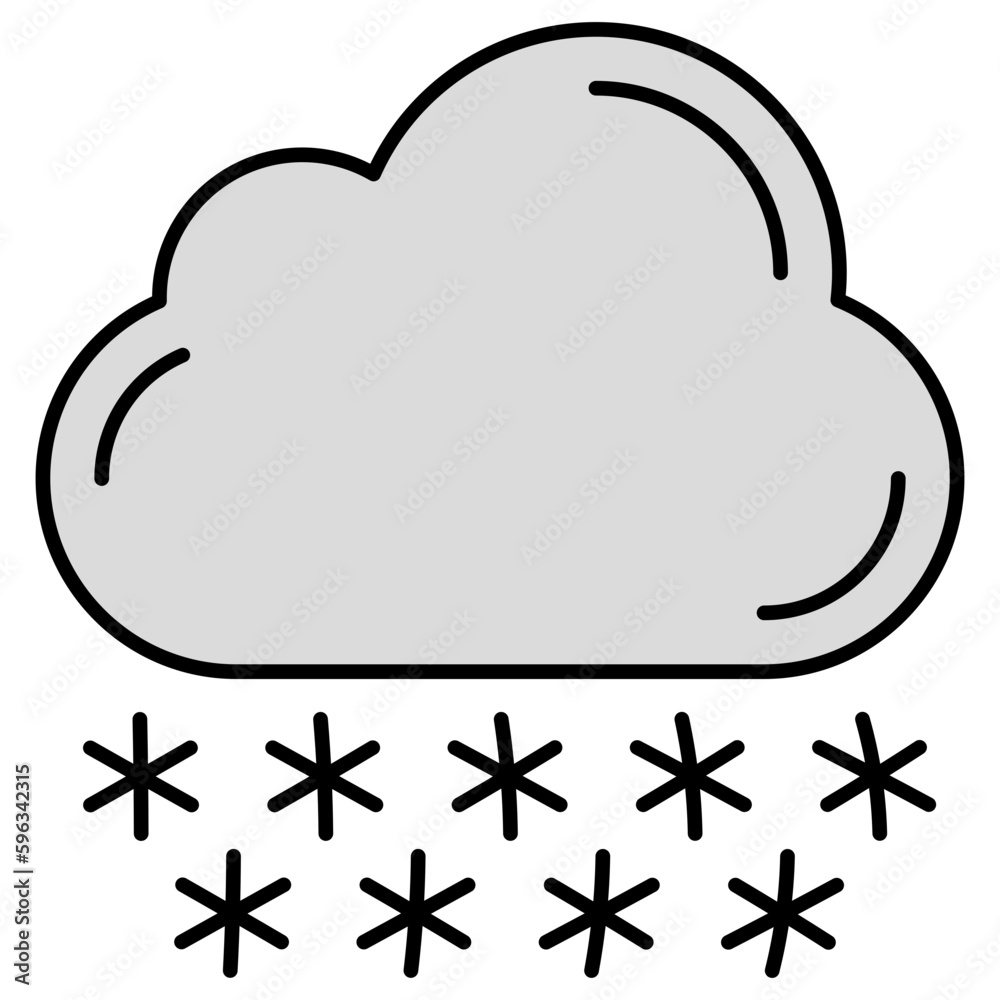 Snowfall icon in perfect design Snowfall icon in perfect design