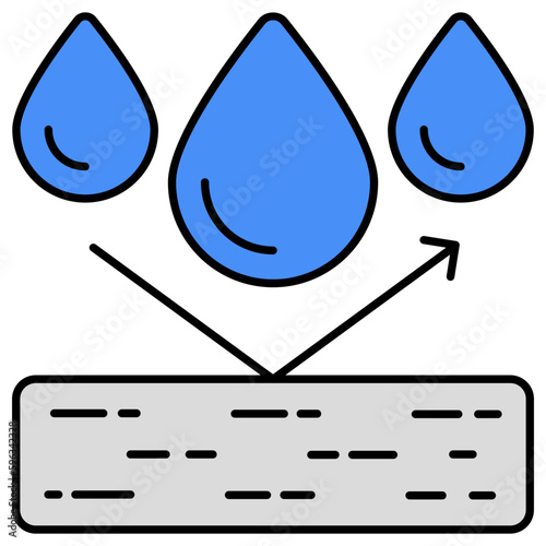 A unique design icon of water repellent 