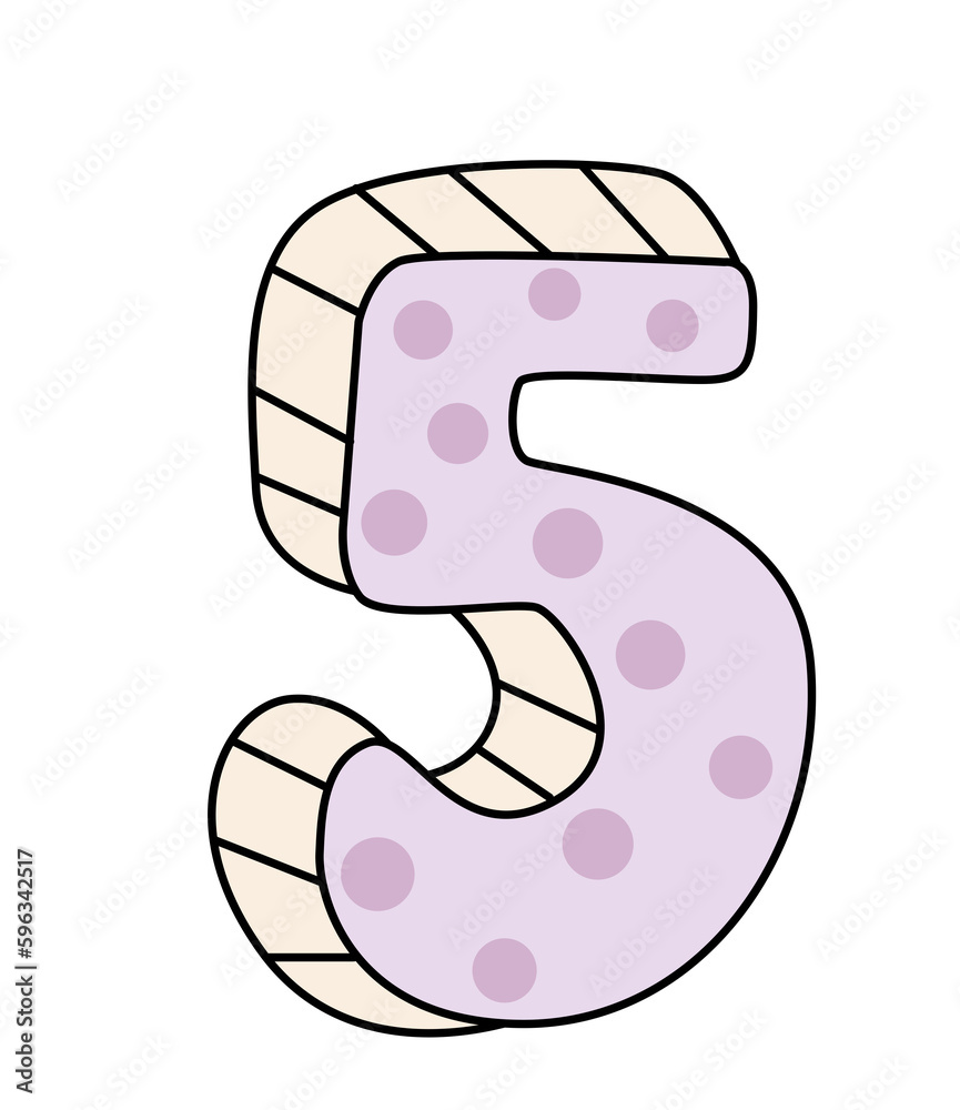 Fototapeta premium number five 