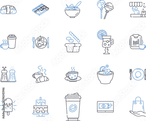 Health fitness line icons collection. Exercise, Wellness, Nutrition, Strength, Cardio, Flexibility, Endurance vector and linear illustration. Agility,Balance,Recovery outline signs set Generative AI