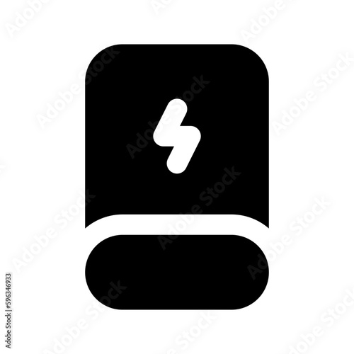 power bank glyph icon