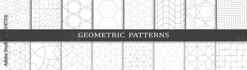 Geometric pattern seamless set