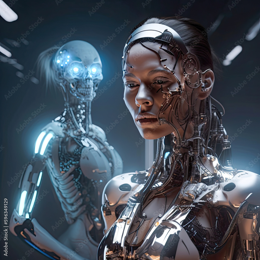 Futuristic Femme Fatale Robotic Warrior Futuristic Femme Fatale Robotic Warrior
