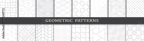 Geometric pattern seamless set