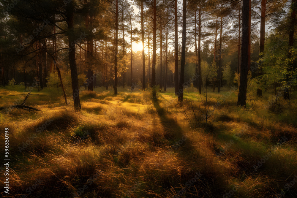 Obraz premium morning in the woods