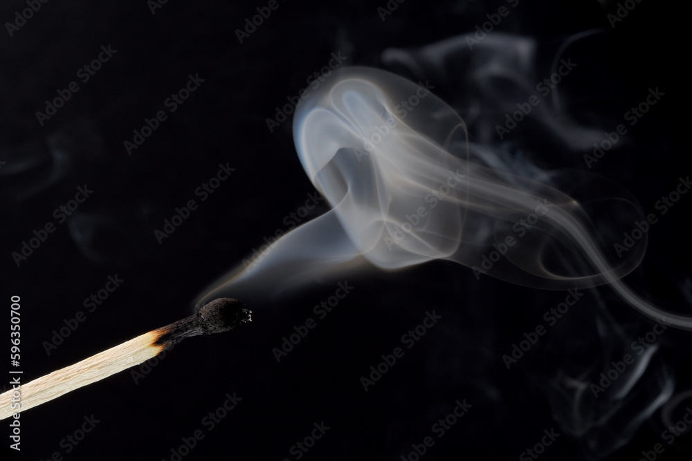 matchstick with smoke close up matchstick with smoke close up