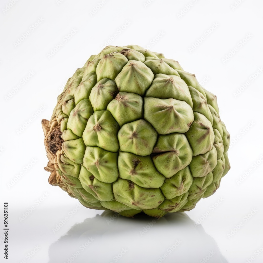 Fototapeta premium Sweetsop Sugar Apple fruit isolated on white background.