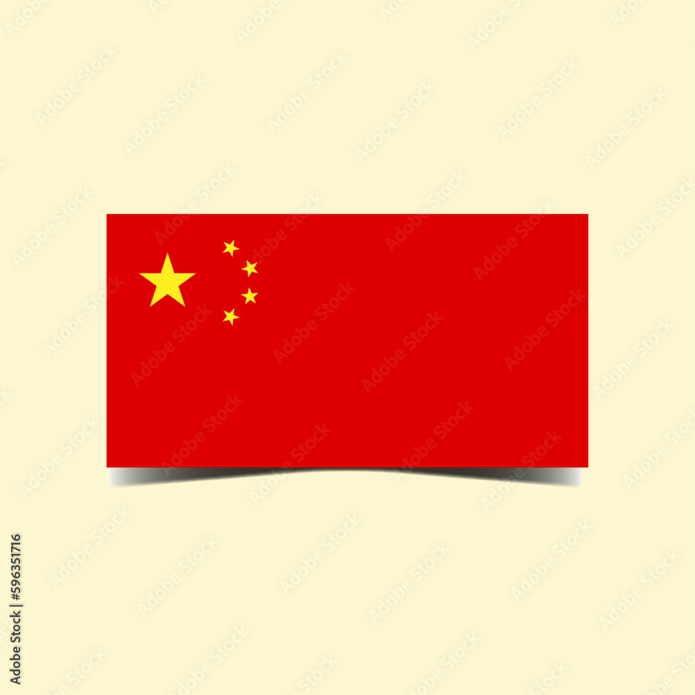 Chinese flag in vector illustration Chinese flag in vector illustration