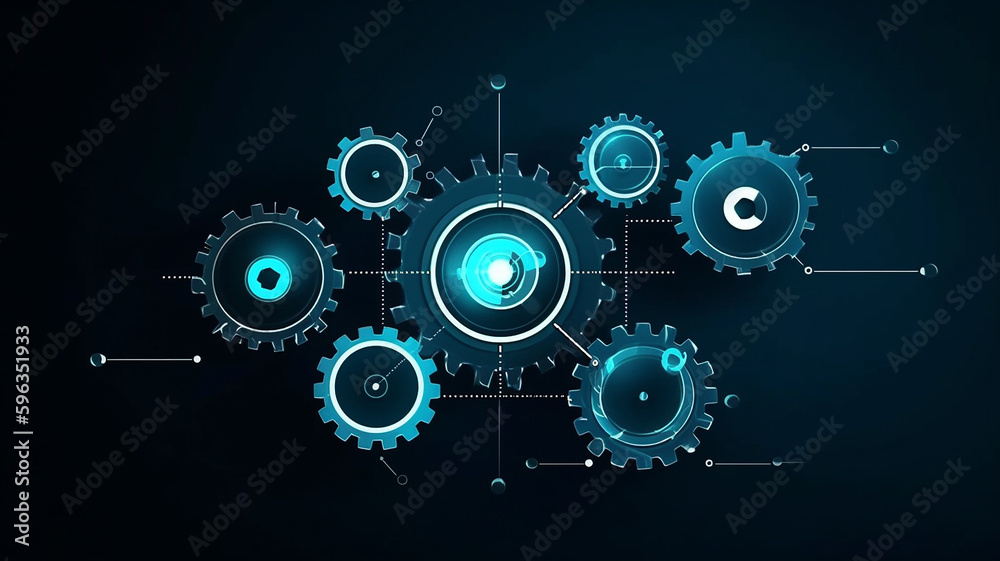 abstract background with gears