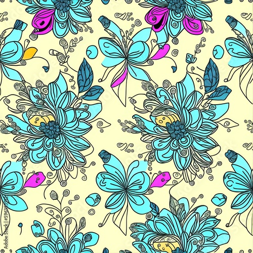 classic wallpaper seamless vintage flower pattern