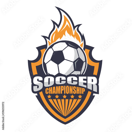 Wallpaper Mural Illustration of yellow soccer logo.It's for number one concept Torontodigital.ca