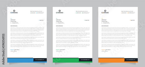 Creative modern company letterhead template, Corporate letterhead template design for your business projects.