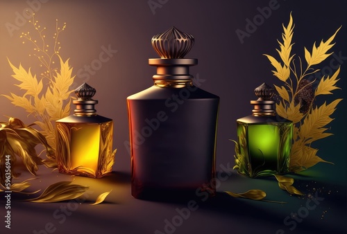 perfect liquid spray bottle banner for attar or odor lovers generative ai photo