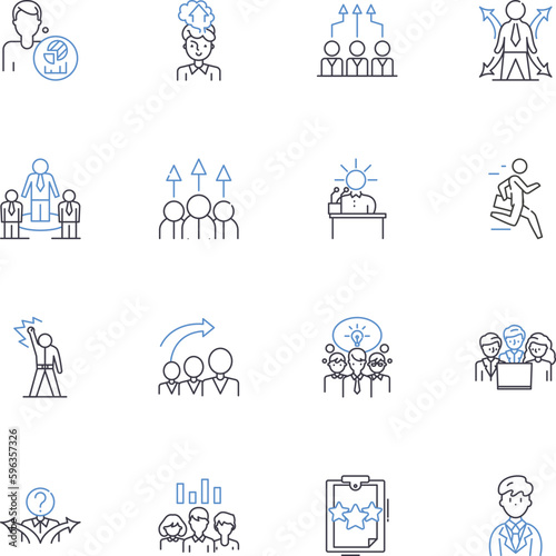 Unit line icons collection. Module, Division, Chapter, Section, Block, Segment, Unit vector and linear illustration. Partition,Compnt,Part outline signs set Generative AI