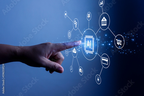 Digital transformation technology strategy transformation of ideas of technology in business . Ai