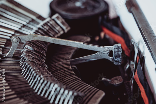 Closeup sorts of typewriter