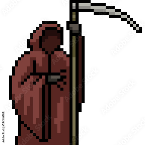 pixel art death reaper scythe