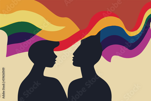 Bold and unique vector design featuring the LGBT flag in a visually striking style