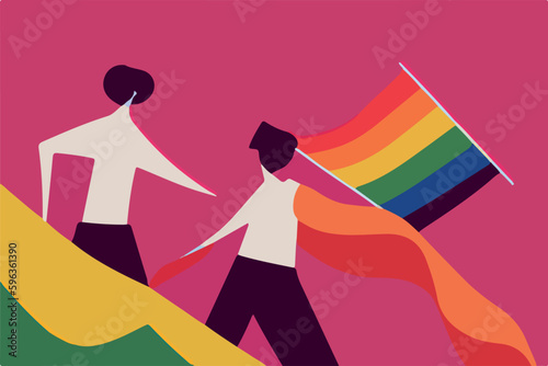 Captivating and artistic image showcasing the beauty and complexity of LGBT people