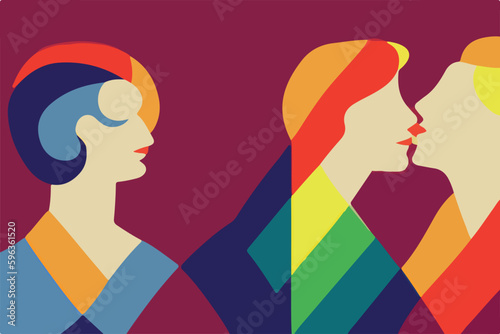 Bold and colorful image of LGBT people, showcasing the complexity and beauty of the community
