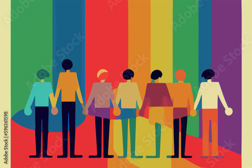Abstract representation of LGBT individuals, celebrating complexity in a dynamic image