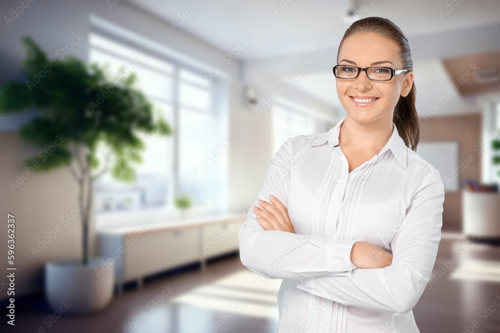Beauty portrait of happy young business woman Beauty portrait of happy young business woman