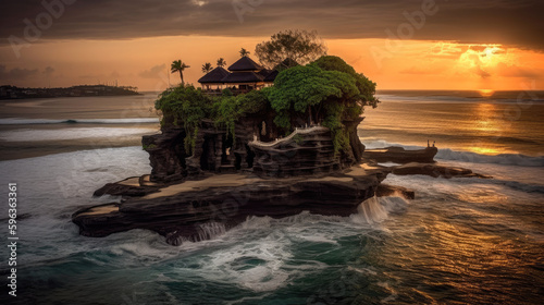 Bali. Breathtaking travel destination place. Generative AI © piai