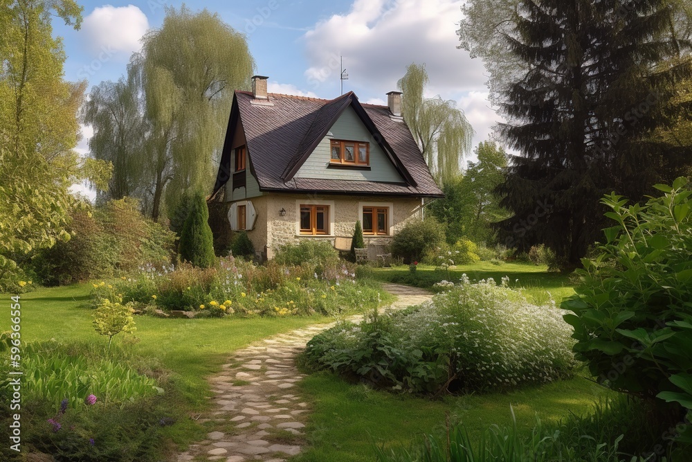 old country house and beautiful garden old country house and beautiful garden