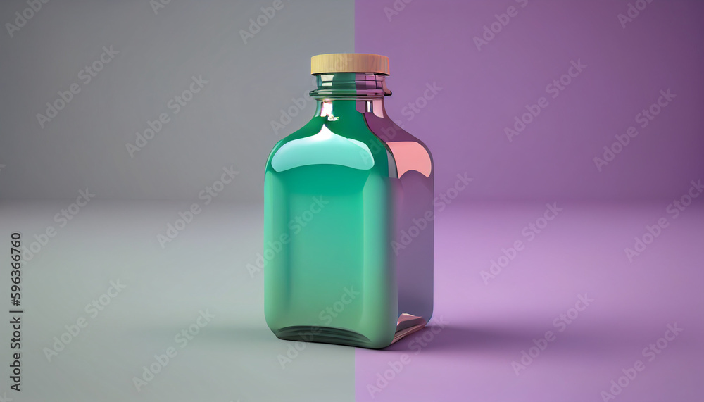 Realistic bottle mock up. Cosmetics Mockup. Isolated on solid background. Ai generated image Realistic bottle mock up. Cosmetics Mockup. Isolated on solid background. Ai generated image