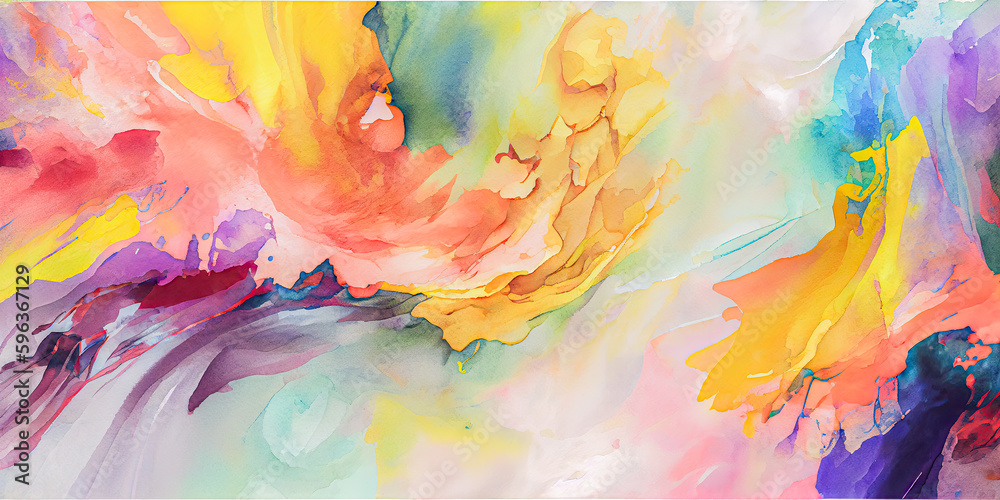 watercolor shapes abstract background, concept graphic resources, Generative AI