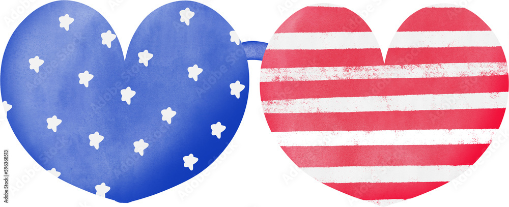 Obraz premium 4th of July gnome watercolor clipart