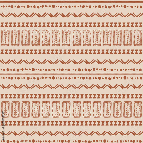 African hand-drawn boho mud cloth digital paper hand-drawn background for fabric, textile, stationery, wallpaper, branding, and packaging.