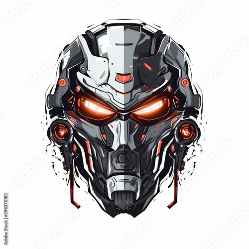Cyborg Gaming Logo. Generative AI