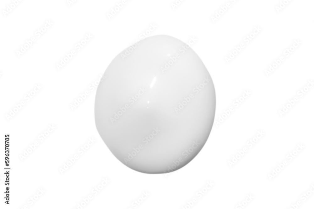 A drop of liquid smeared white cream on a white background. Isolated A drop of liquid smeared white cream on a white background. Isolated