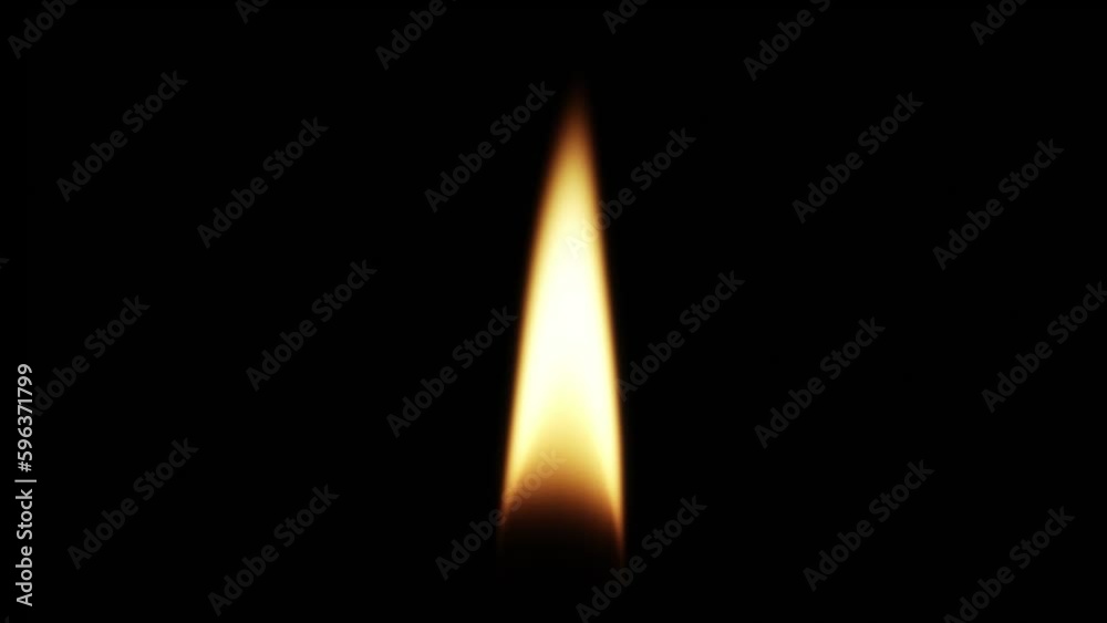 Candle Fire Flame Realistic Simulation - Loop Overlay Graphic Element