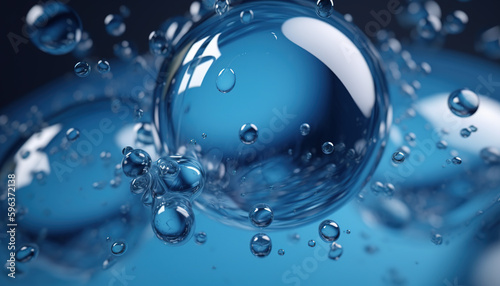 Generative AI technology. abstract Water drop Background