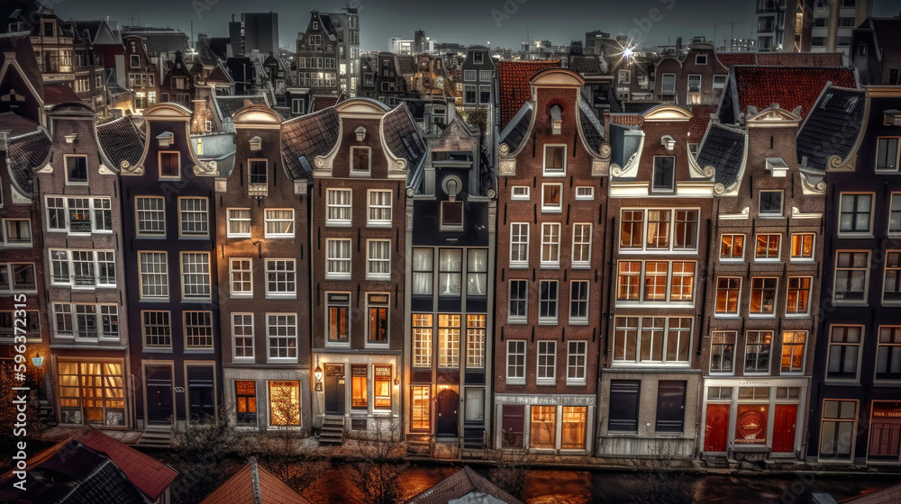 Obraz premium Amsterdam. Breathtaking travel destination place. Generative AI
