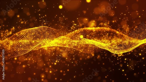 Gold Particle Trail Background animation