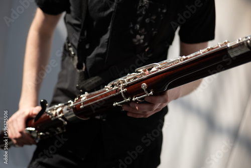 Obraz na płótnie Musician playing the bassoon w salonie