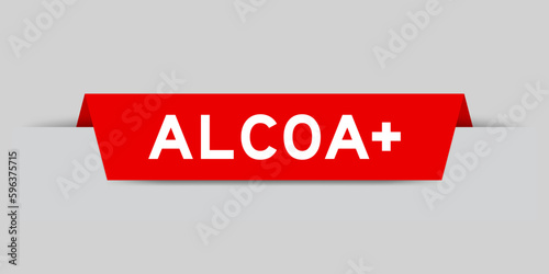 Red color inserted label with word ALCOA (Abbreviation of Attributable, Legible, Contemporaneous, Original and Accurate) plus on gray background