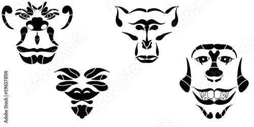 Black and white geometric vintage field A custom symbol vector illustrator