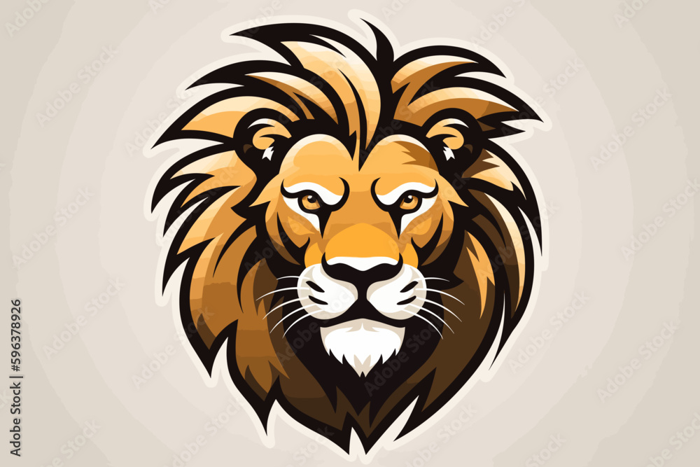 lion head vector